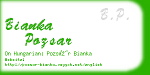bianka pozsar business card